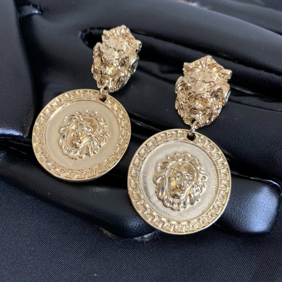 Jewelry Lions Head Statement Earrings Gold Poshmark